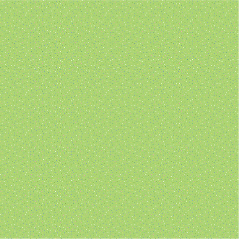 Country Confetti Sweet Pickle Bright Green Yardage by Lori Woods for Poppie Cotton Fabrics
