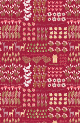 Kaisley Rose Red Sophia Yardage by Lori Woods for Poppie Cotton Fabrics