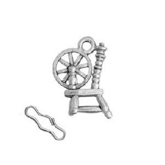 Spinning Wheel Zipper Pull or Sewing Charm
