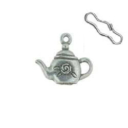 Teapot Zipper Pull or Sewing Charm