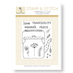Stamp and Stitch Tranquil-I-Tea Collection by Poppie Cotton