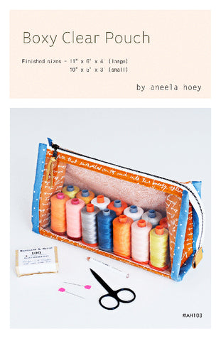 Boxy Clear Pouch Pattern by Aneela Hoey