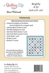 Brightly Quilt Pattern by A Quilting Life Designs