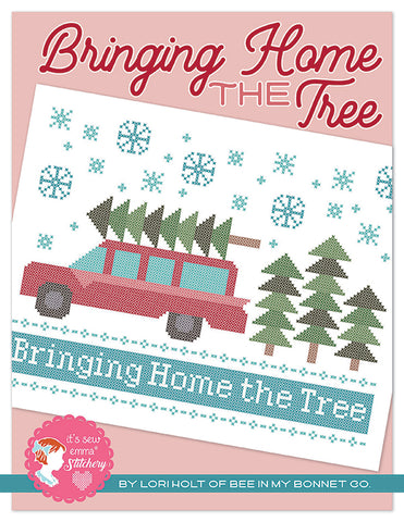 Bringing Home The Tree Cross Stitch Pattern by Lori Holt of Bee in my Bonnet