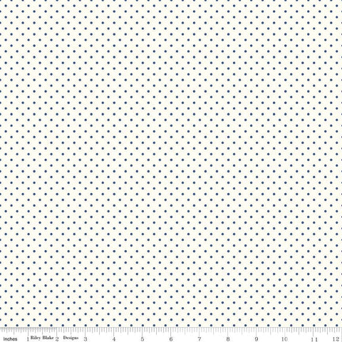Le Creme Dots Navy Yardage by Riley Blake Designs