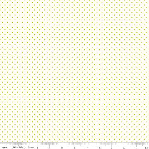 Le Creme Dots Lime Yardage by Riley Blake Designs