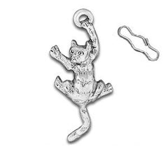 Climbing Cat Zipper Pull or Sewing Charm