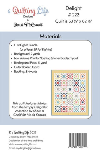 Delight Quilt Pattern by A Quilting Life Designs