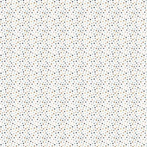 House and Home White Dotty Yardage by Lori Woods for Poppie Cotton Fabrics