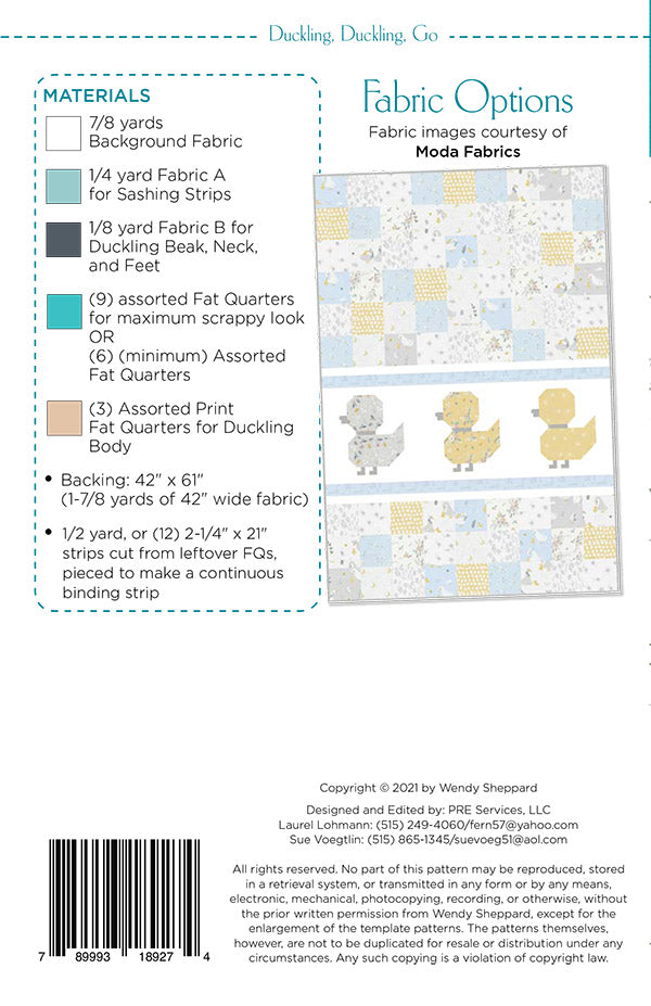 Duckling Duckling Go Quilt Pattern by Wendy Sheppard