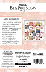 Every Patch Belongs Quilt Pattern by Gingiber