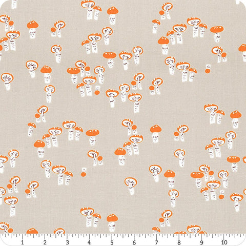 Far Far Away 3 Grey Mushrooms Yardage by Heather Ross for Windham Fabrics