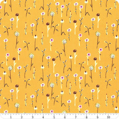 Far Far Away 3 Marigold Wildflowers Yardage by Heather Ross for Windham Fabrics