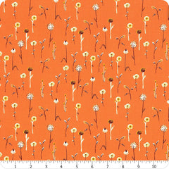 Far Far Away 3 Burnt Orange Wildflowers Yardage by Heather Ross for Windham Fabrics