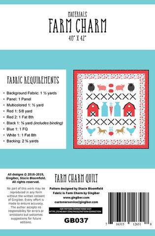 Farm Charm Quilt Pattern by Gingiber
