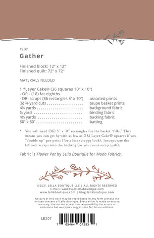 Gather Quilt Pattern by Lella Boutique