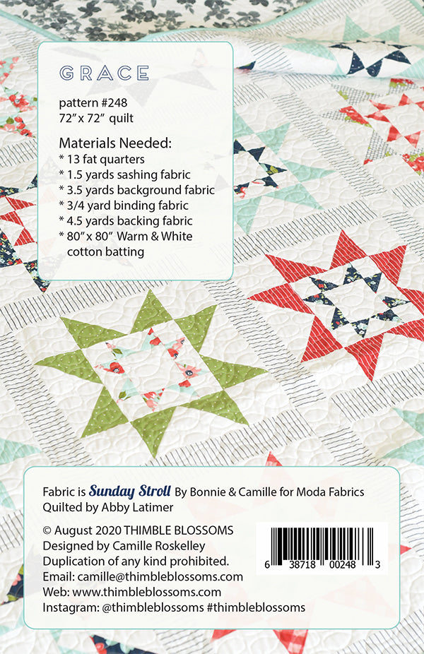 Grace Quilt Pattern by Thimble Blossoms