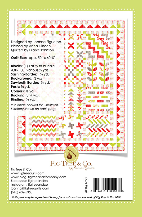 Stitchery Sampler Quilt Pattern by Fig Tree & Co.