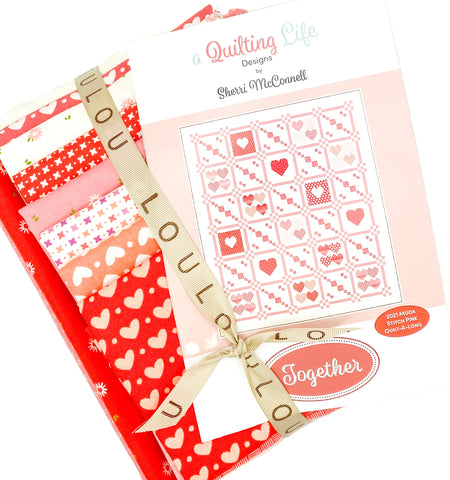 Sincerely Yours Together Quilt Kit - Moda Stitch Pink Quilt Along