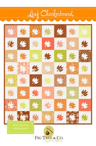 Leaf Checkerboard Quilt Pattern by Fig Tree & Co.