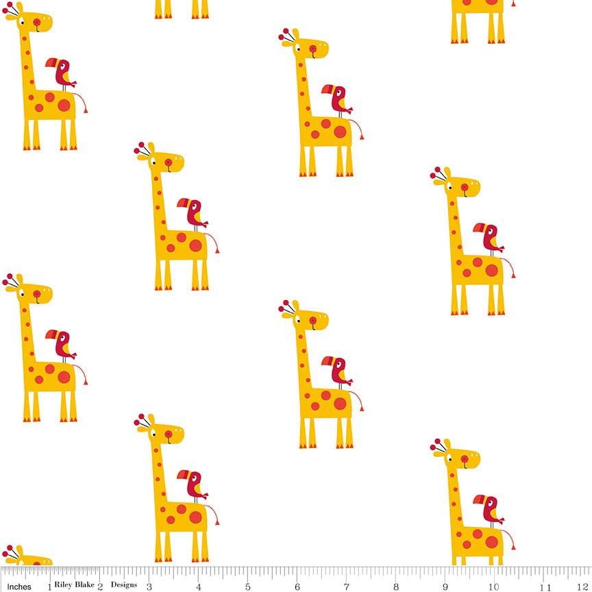 Double Gauze Yellow Giraffe by Riley Blake Designs
