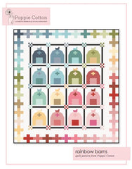 Rainbow Barn Quilt Pattern by Poppie Cotton Fabrics