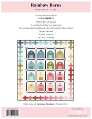 Rainbow Barn Quilt Pattern by Poppie Cotton Fabrics