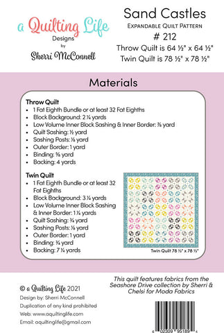 Sand Castles Quilt Pattern by A Quilting Life Designs