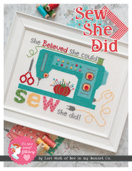 Sew She Did Cross Stitch Pattern by Lori Holt of Bee in my Bonnet