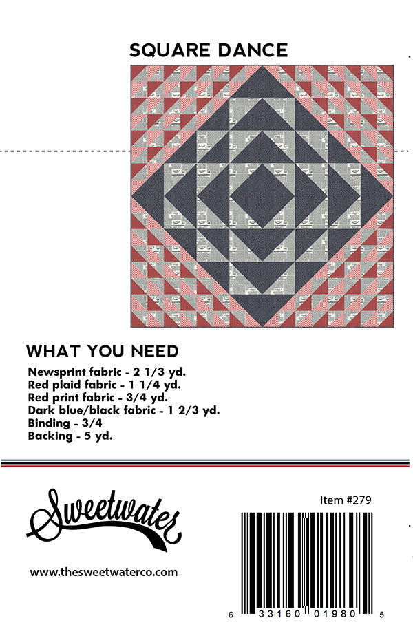 Square Dance Quilt Pattern by Sweetwater