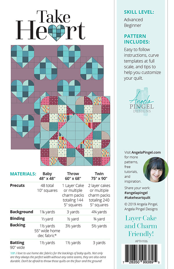 Take Heart Quilt Pattern by Angela Pingel Designs